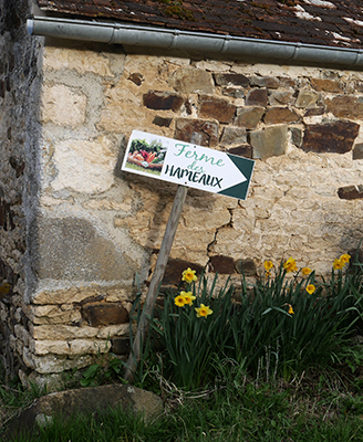 panneau d accueil de la ferme des hameaux