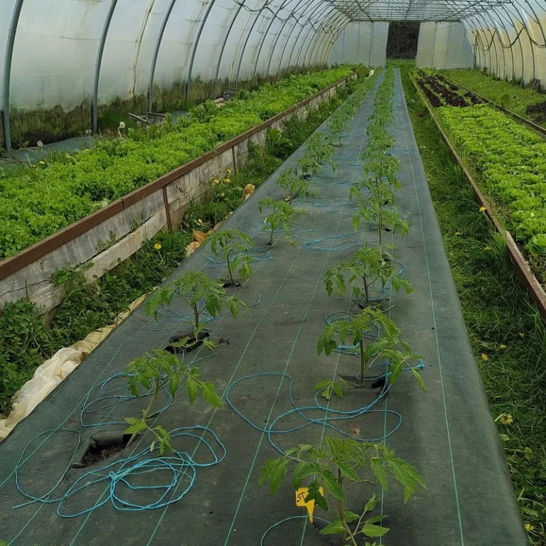 premiers plants bio de tomates saint-pierre cultivés sous serre